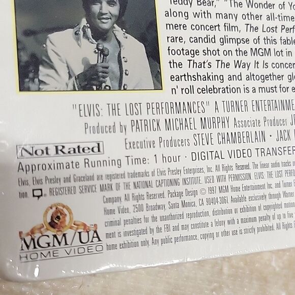 ELVIS : THE LOST PERFORMANCES VHS NEW ONE I HOUR OF ELVIS - Picture 5 of 6